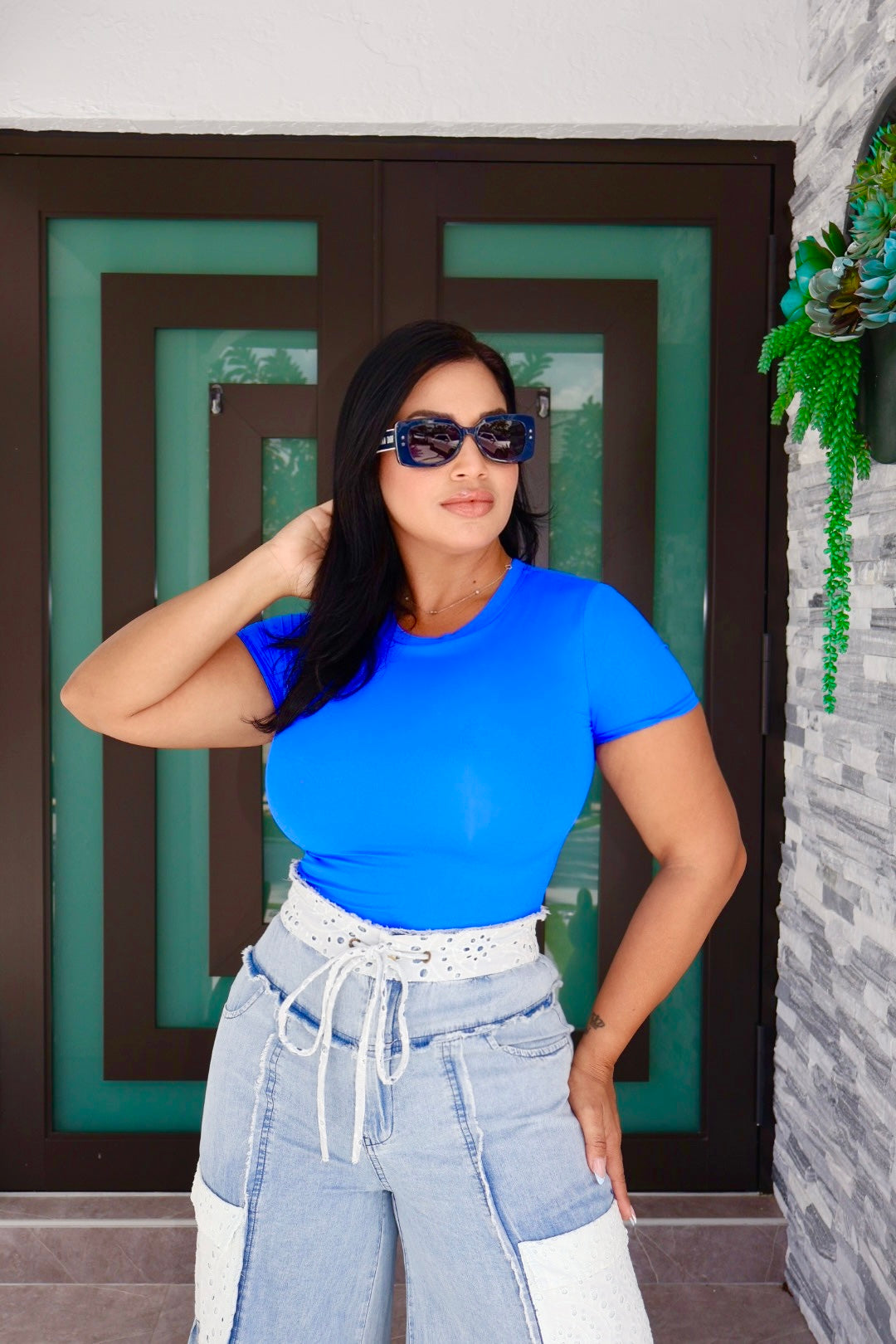 Top azul