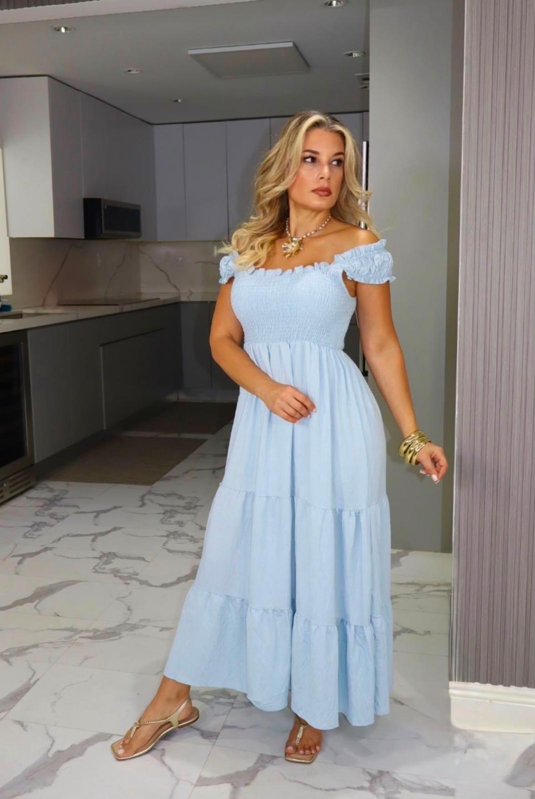Baby blue dress