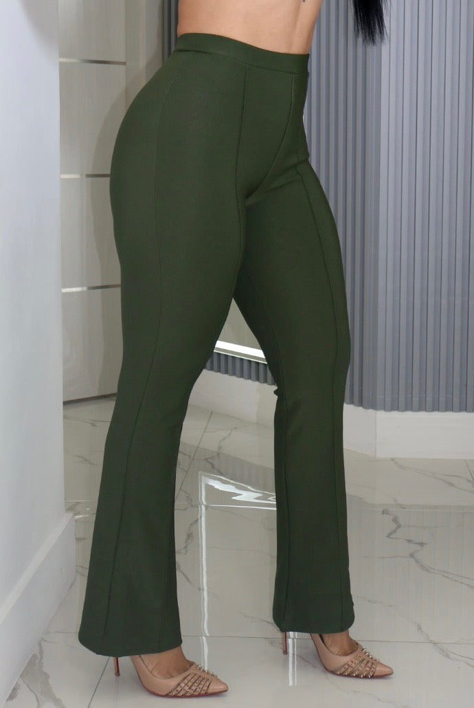 green pants